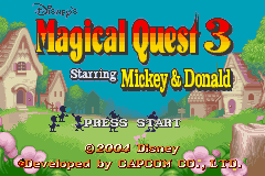 Magical Quest 3 Starring Mickey & Donald Title Screen